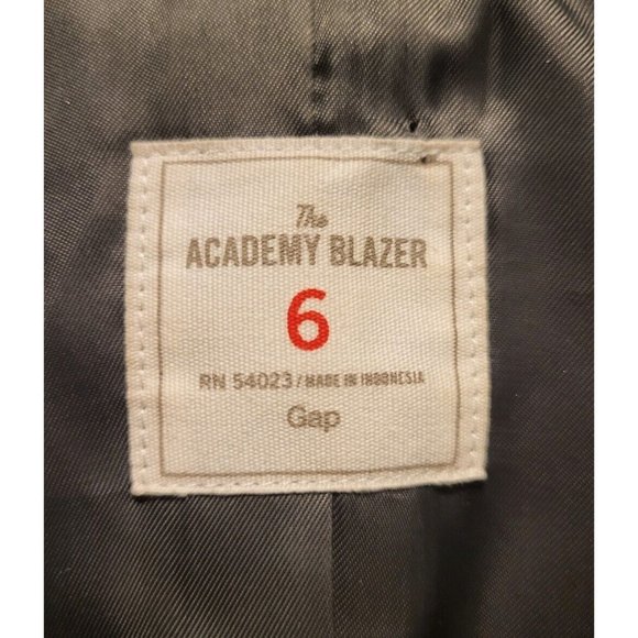 Gap Academy Blazer Heathered Gray Size 6 Pockets 2 Button - Picture 6 of 7